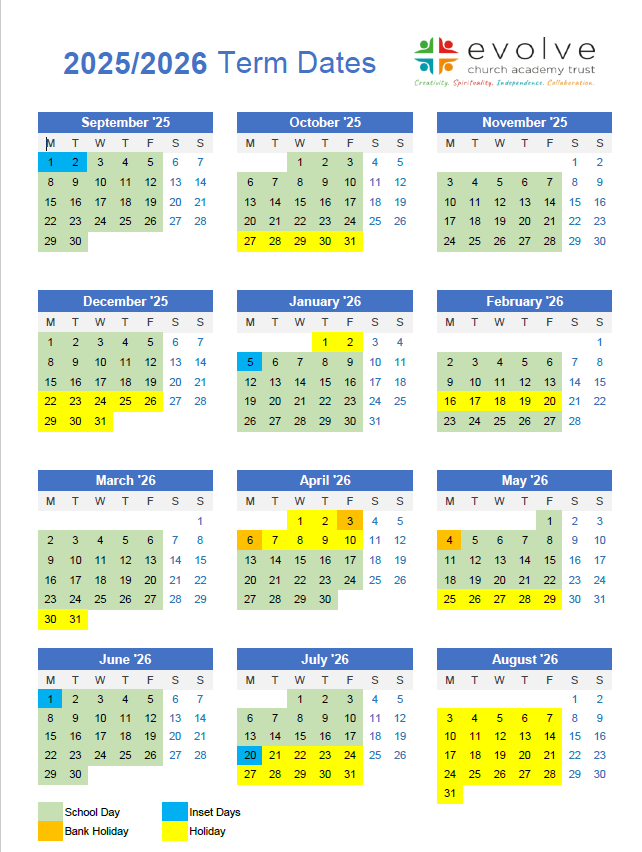 Term Dates 2025/2026